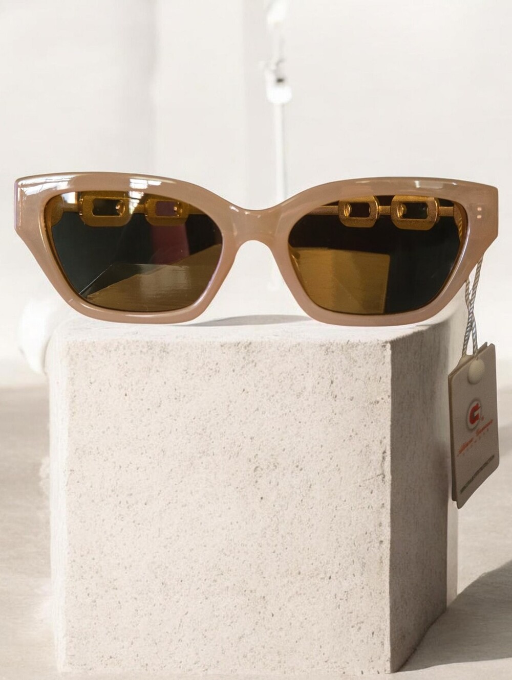 Neutral Beige Cat-Eye Sunglasses - Women
